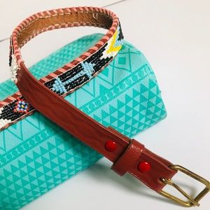 Navajo Thunderbird Beaded Western Vintage Belt